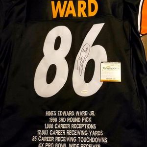 Autographed Hines Ward Stat Jersey
